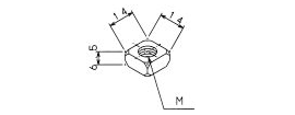 四角ナット/M8 (スベリ止め加工付き)